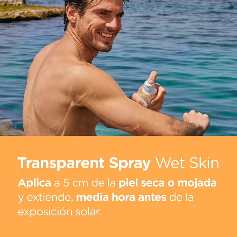 Fotoprotector ISDIN Transparent Spray Wet Skin SPF 50